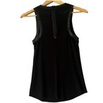 Rachel Rachel Roy Black Tank Top‎ Faux Leather Trim Women's XS Gothic Casual Photo 1