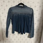 Scotch & Soda  Denim Pleated Trucker Jacket Photo 6