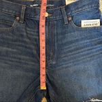 Old Navy  High Waisted Slouchy Straight Cut-Off Dark Wash Jean Shorts Size 10 Photo 9