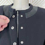 Diane Von Furstenberg  Marc‎ Leather Trim Blazer Jacket Black Size 10 Photo 4