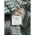 Vintage 100% Cotton Green White Gingham Tiered Midi Skirt Size 26 Photo 7