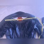 Vintage SHAF Black Leather Biker Jacket Fringe Motor Harley Davidson XL Motorcy Photo 14