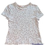ALC Frank A.L.C. Leopard Print Bambina Cropped Tee Shirt Top size Medium Photo 0
