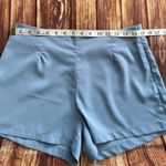 SheIn Women’s Flat Front Mini Tight Shorts Dusty Blue Size Medium Photo 1