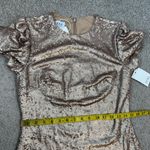 Rene Ruiz Puff Sleeve Sequins Mini Dress Gold 4 Photo 7