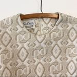Vintage Woven Textured Tunic Top Metallic Pattern Size M Photo 3