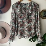 Vintage 90s floral‎ renaissance blouse Women’s SIZE medium cottagecore chic Photo 3
