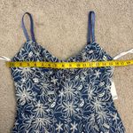 Kensie  Knot Front Embroidered Chambray Denim Midi Dress Blue 6 Photo 8