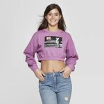 ✨MTV Moon Landing Lavender Crop Sweatshirt Purple Size 2X Photo 1