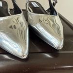 Steve Madden  Anyaa Metallic Silver Point Toe Mary Jane Flats 9 Photo 3