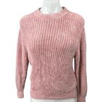 Aritzia Wilfred Women's Pink Waffle Knit Mock Neck Pullover Sweater Top Size S Photo 0