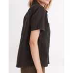 Madewell Shirt Womens Medium Denim Short Sleeve Button Up Shirt in Lunar Wash Photo 4