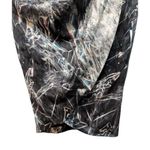 Helmut Lang SILK Cellophane Print Faux Tulip Hem Wrap Skirt Black Silver 4 NWT Photo 3
