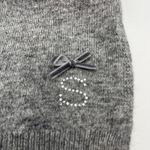 Avoca Monogram Alphabet Sparkle Scarf Ireland Wool Cashmere Heathered Gray Photo 2