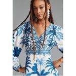 Farm Rio  Anthropologie Long Sleeve Printed Romper Nautical Cottagecore Boho Sm Photo 1