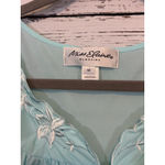 Women's Miss Elaine Robe Size M Aqua Blue White Size M Photo 3