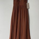 Revelry Dress 6 Alma Chiffon Maxi Gown Formal Cinnamon Rose Wedding Bridesmaid Photo 1