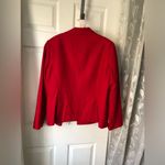 Sag Harbor  vintage Bright Red 100% Wool Blazer Jacket plus sz 16 single breasted Photo 5
