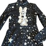 Sugarbird x Disney Minnie Mouse Star Print Dress Long Sleeve Stretch Size XS Black Photo 3