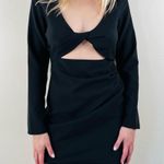 ZARA  Black Long Sleeve V-neck Cut Out Hallow Out Sexy Party Mini Dress Photo 0