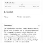 Lulus Lulu’s Enticing Style Black Ribbed Swiss Dot Balloon Sleeve Top Photo 7