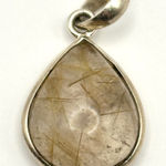 Golden Rutilated Quartz Sterling Silver Pendant‎ Photo 0