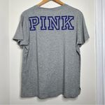 PINK - Victoria's Secret Victoria’s Secret PINK One Pocket Cotton T Shirt Gray Size Large Oversized Comfy Photo 4