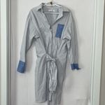 frame denim Frame Stripe wrap shirt dress, long sleeve‎ 100% cotton Photo 5