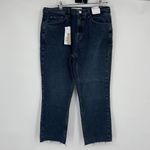 Topshop NWT Petite Cropped Straight Jeans with Raw Hem Washed Black Size 32P Photo 1