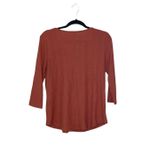 Maurice's 24/7 Burnt Orange Strappy Front Waffle Knit Top Photo 1