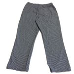 Free People  Pants Womens Large Kate Blue White Gingham Cropped Wide Leg Cotton Photo 3