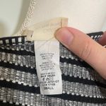 Caution to the Wind NWOT Black White Dash Print Mini Faux Wrap Dress Stretchy V-Neck Surplice New Photo 3