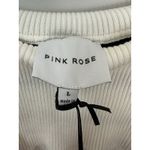 Pink Rose Short Sleeve Ivory Black Combo Sweater Size Large New Style 4S11027 Photo 1
