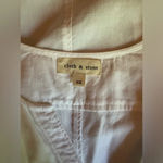 Cloth & Stone Anthropologie  long white sleeveless Tunic Mini Dress with v neck​ Photo 3
