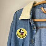 Carolina Blues Vintage  Mickey Mouse Denim Button Up Long Sleeve Women's Plus 16 Photo 2