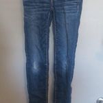 American Eagle  Outfitters super stretch super low jegging AEO denim jeans in dark wash blue size 00 short. Photo 0