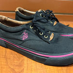 U.S. Polo Assn. Women's Black Sneakers with Pink Trim Photo 0