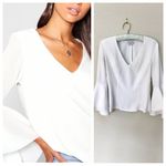Bebe bell sleeve v neck blouse Photo 1