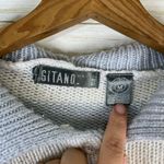 Vintage Gitano Henley Sparkle Knit Sweater White Size M Photo 2