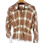 Free People  | S | We The Free Peach Pacific Dawn Flannel Shirt Jacket Shacket Photo 2