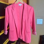 Skies Are Blue NWOT Asa Knit Blazer Jacket Coral Size Medium Photo 2