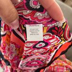 Chloé & René women's shift dress coral red pleated fabric bell sleeves size M Photo 5