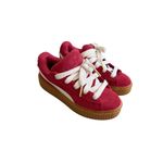 FENTY BY PUMA Red Platform Textured Sneakers Size 7.5 Photo 1