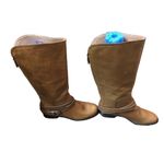 Fossil Zena back zipper calf caramel riding boots Photo 6