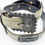 Vintage 1980s Avignon Metallic Desert Sage Belt Photo 3