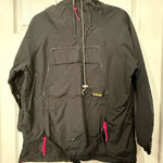 Columbia 🎄Vintage Black Anorak windbreaker Jacket with Pink Accents Photo 0
