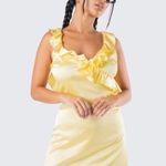 House Of CB Finesse Yellow Ruffle Dress Photo 0