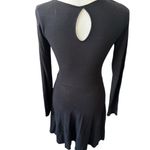 Hollister Black Knit Long Sleeve V-Neck Sweater Dress Photo 1