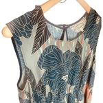Pink Martini | Floral Sleeveless Midi Dress Navy Multi Boho Resort Size L | EUC Photo 5
