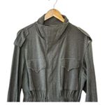 Norma Kamali Gray Full-Zip Cargo Hooded Sweat Jacket Women's Size Small Photo 1